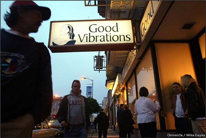 Client “Good Vibrations,” a sex-positive retail sex toy store.